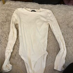 Zara Cream Long Sleeve Bodysuit